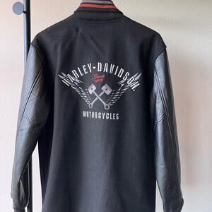 NWOT Harley Davidson Motorcycles Varsity Jacket Mens L